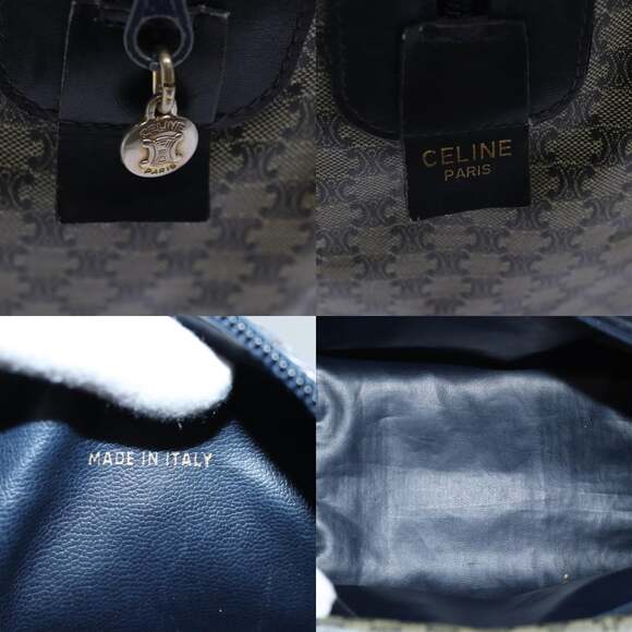 CELINE Macadam Canvas Boston Bag Navy - Picture 11 of 12